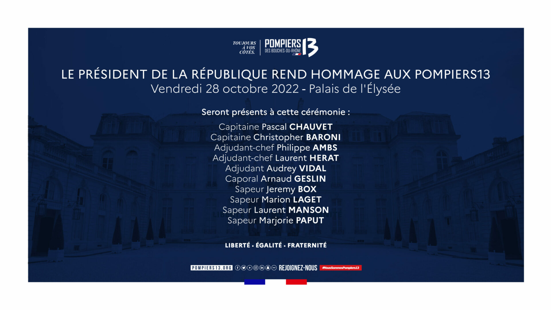 pompiers13.fr-actualités-Le Président de la République rend hommage aux Pompiers13