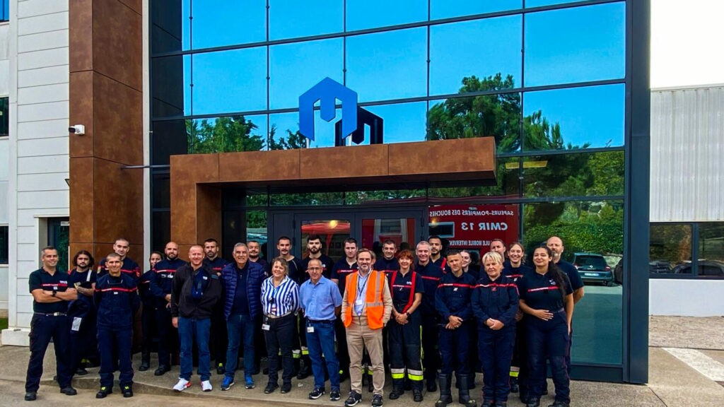 Les Pompiers13 en exercice grandeur nature avec la société Mirion Technologies, basée à Lamanon.