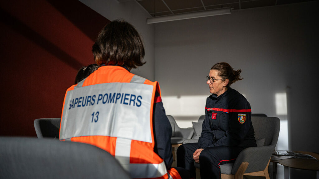 L'unité de soutien psychologique des Pompiers13 en action.