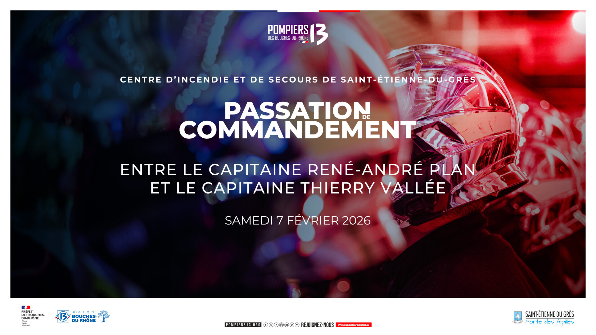 Passation de commandement à Saint-Étienne-du-Grès.