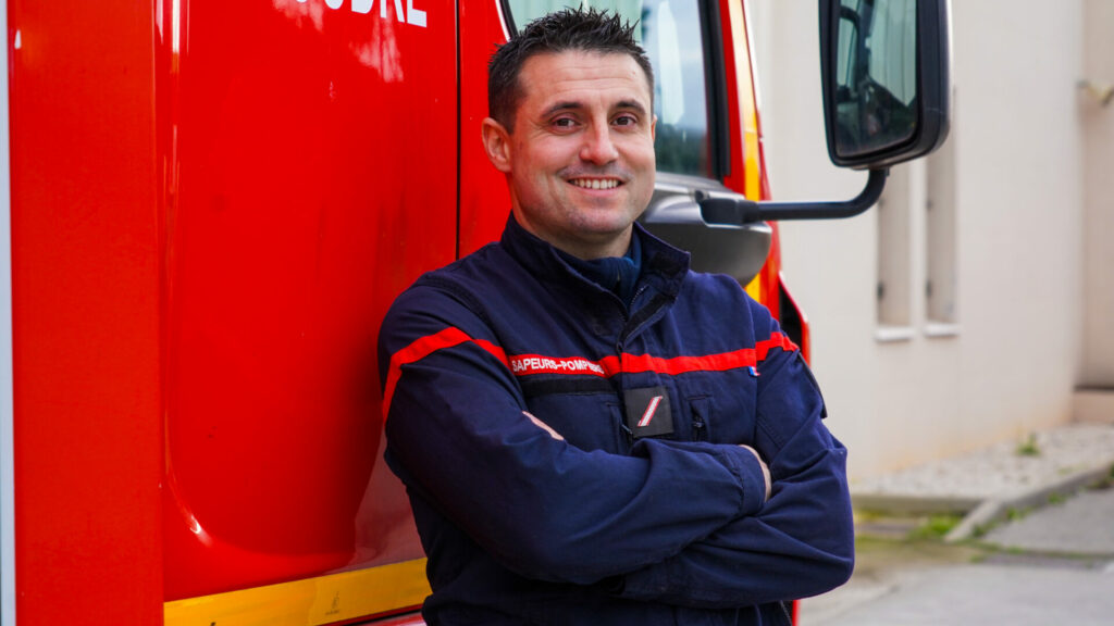 Cédric Alcaraz, Pompier13 professionnel à Luynes mais également sapeur-pompier volontaire à Fuveau.