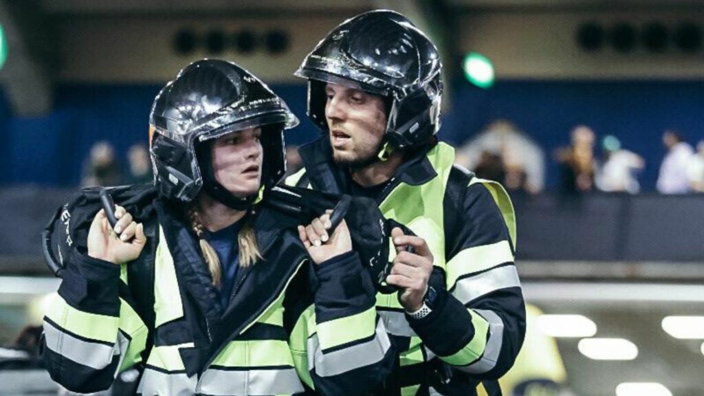 Pernilla et Florian lors de l'Hyrox de Nice.