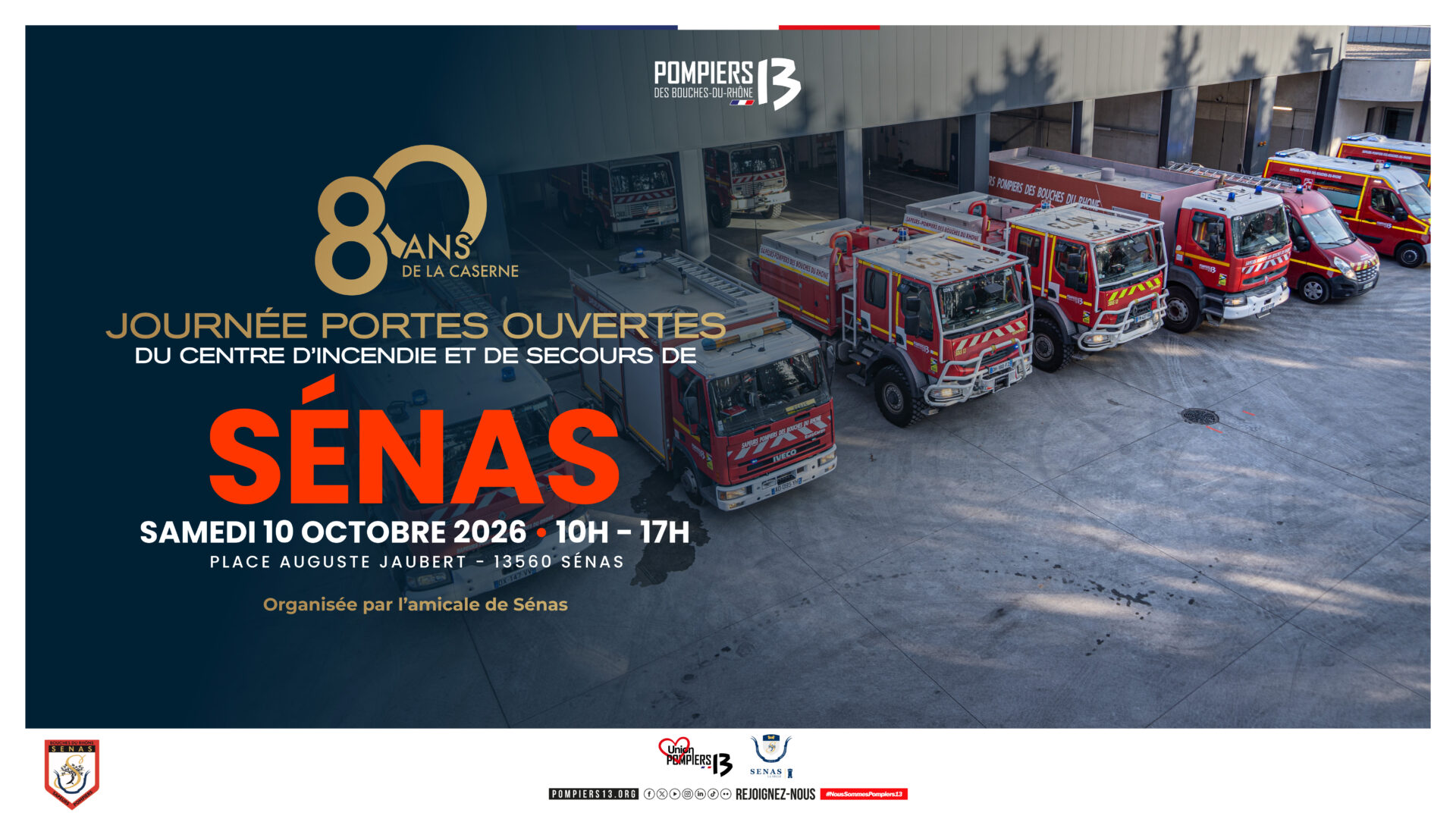 Les Pompiers13 de Sénas fêteront leur 80 ans à l'occasion de leur journée portes ouvertes.